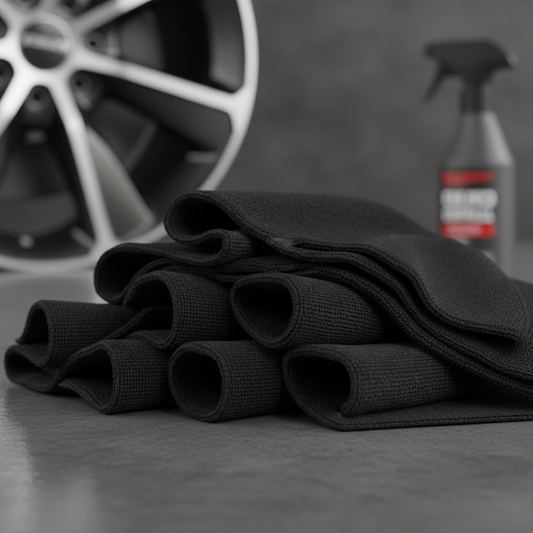 Black Microfibre Cloths