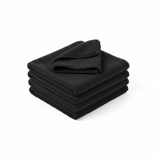 Black Microfibre Cloths Product Photo